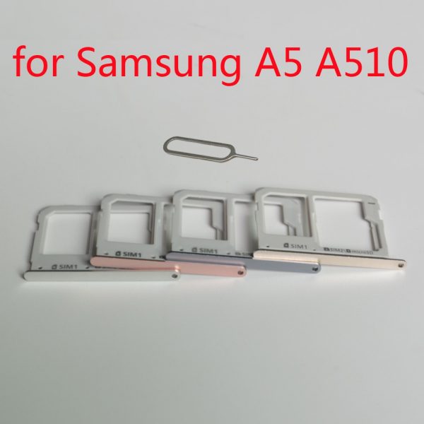 Plateau de support de carte SIM, pour Samsung A5 2016 A510 Galaxy A510F A510FD, boîtier de téléphone d'origine, nouvelle fente adaptateur de carte Micro SD