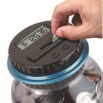 Compteur de pièces de monnaie électronique numérique argent comptage pot économie tirelire pour Usd Euro argent enfants noël tirelire pour cadeau d'argent