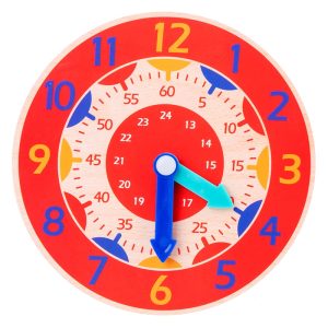 Horloge en bois Montessori pour enfant, jouet avec les heures, les minutes et les secondes, montre colorée, jeu pour la cognition, aide pédagogique pour le préscolaire