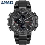 SMAEL 1803 Sport Watch Men Watches Waterproof 5Bar Dual Time Men's Military Watches Shock Resistant Alarm Clock montre homme