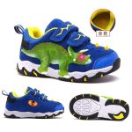 Dinoskulls 3-8 Garçons Chaussures Dinosaure LED Espadrilles Rougeoyantes Printemps Automne Enfants Sport 3D T-rex Mode Enfants Chaussures En Cuir Véritable