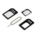 Adaptateur de carte Micro Nano SIM 4 en 1, Kit de connecteurs pour iPhone 6 7 plus 5s Huawei P8 lite P9 Xiaomi Note 4 Pro 3S Mi5