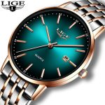 LIGE Luxury Ladies Watch Women Waterproof Rose Gold Steel Strap Women Wrist Watches Top Brand Bracelet Clocks Relogio Feminino