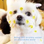 Rouleau à stickers motif visage smiley jeu pour enfant, autocollants récompenses jaunes, sourire joyeux, 500 pièces par unité,