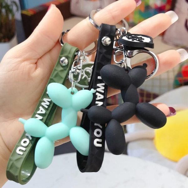 Porte-clés en forme de ballon pour chien, nouveau, mode, stéréo, créatif, amusant, dessin animé, sac de téléphone portable, pendentif de voiture
