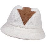 Appa – chapeau seau en laine d'agneau pour homme et femme, casquette de pêche chaude, en fausse fourrure, avec symbole de flèche imprimé, tendance, hiver
