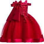 Robe de princesse en soie brodée pour petites filles, vêtements d'hiver élégants à fleurs pour fête de noël Halloween pour enfants