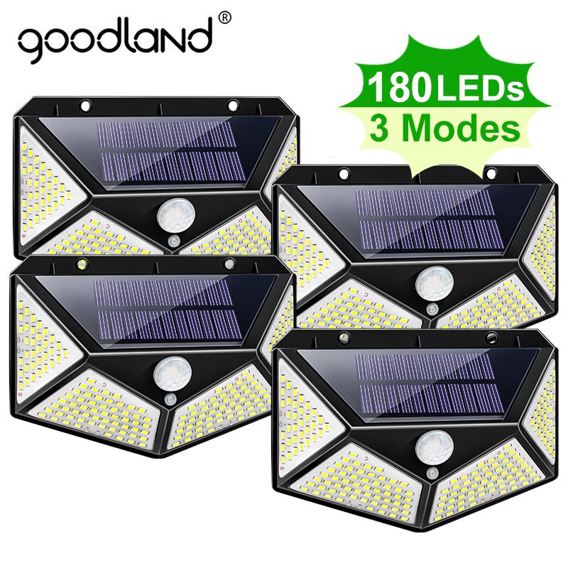 Goodland-180-100-LED-Solar-Light-Outdoor-Solar-Lamp-Powered-Sunlight-Waterproof-PIR-Motion-Sensor-Light-for-Garden-Decoration Goodland 180 100 LED Solar Light Outdoor Solar Lamp Powered Sunlight Waterproof PIR Motion Sensor Light for Garden Decoration
