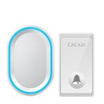 CACAZI New No Battery Need Wireless Doorbell 58 Chimes EU/US/UK Plug Self-Powered Waterproof Door bell Intelligent LED Ring Bell