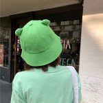 Chapeau de pêche en forme de grenouille pour femme, seau, à la mode, Parent-enfant, coréen, mignon, soleil, grands yeux