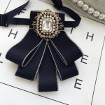 I-remiel – nœud papillon en cristal pour femmes, haut et chemisier, Style britannique, Art rétro, accessoires de col de chemise