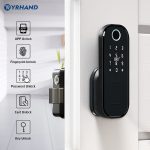 Serrure de porte électronique pour maison, application de verrouillage par empreinte digitale, bluetooth, carte intelligente, Code sans clé, batterie