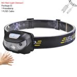 10000Lm Powerfull Headlamp Rechargeable LED Headlight Body Motion Sensor Head Flashlight Camping Torch Light Lamp With USB