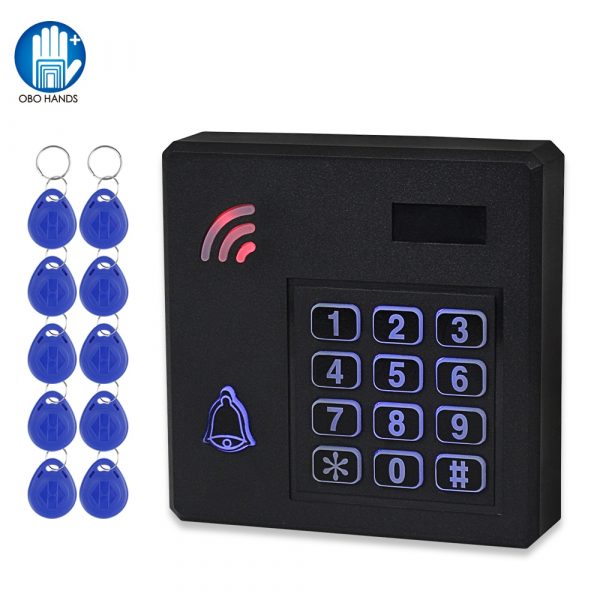 DC12V IP68 Waterproof Access Control Keypad Outdoor RFID Access Controller Door Opener System Electronic EM4100 125KHz Key Cards