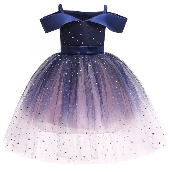 Robe de princesse en soie brodée pour petites filles, vêtements d'hiver élégants à fleurs pour fête de noël Halloween pour enfants