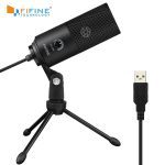 Fifine – Microphone USB cardioïde à condensateur en métal, studio d'enregistrement de voix off, pour ordinateur portable, Windows, YouTube-K669