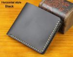 Portefeuille Vintage Crazy horse en cuir véritable pour hommes, fait à la main, court, porte-monnaie avec pince à billets