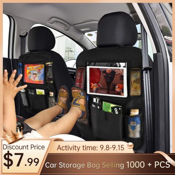 New Arrival Convenient Car Seat Back Organizer Multi-Pocket Storage Bag Box Case Car storage bag Tablet Holder Storage Organizer