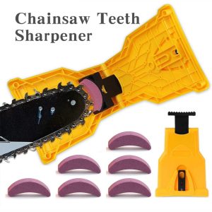 Quality Chainsaw Teeth Sharpener Portable Sharpen Chain Saw Bar-Mount Fast Grinding Sharpening Chainsaw Chain Woodworking Tools