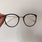 Lunettes optiques rondes surdimensionnées pour femmes et hommes, montures métalliques, verres clairs
