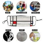 Piet Mondrian Trafalgar Square Mouth Face Mask Washable De Stijl Abstract Art Mask Anti Dust Protection Respirator Mouth-Muffle