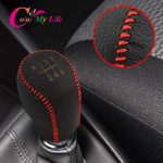 Color My Life 5 6 Speed Leather Gear Collars for Hyundai Elantra GT Accent Solaris Avante MD I30 MT Car Shift Knob Cover Case