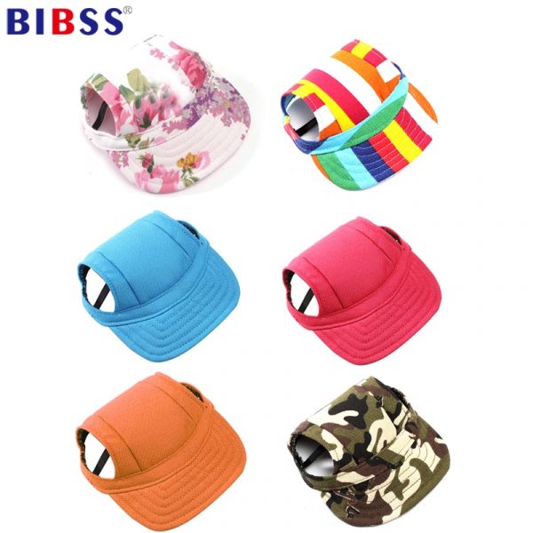 Summer Pet Dog Hat Cap Outdoor Dog Baseball Cap Canvas Small Dog Sunscreen Accessories