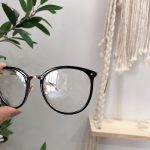 Lunettes optiques rondes surdimensionnées pour femmes et hommes, montures métalliques, verres clairs