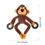 Pet Dog Squeaky Toy Durable Cute Papa Duck Making Sound Plush Dog Puppy Chew Toys Training Teething Toys For Small Medium Dogs