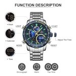 NAVIFORCE Men Watch Top Luxury Brand Big Dial Sport Watches Mens Chronograph Quartz Wristwatch Date Male Clock Relogio Masculino