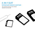Adaptateur de carte Micro Nano SIM 4 en 1, Kit de connecteurs pour iPhone 6 7 plus 5s Huawei P8 lite P9 Xiaomi Note 4 Pro 3S Mi5