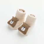 Chaussettes douces antidérapantes en coton pour nouveau-né,vêtement d'automne printemps et hiver pour garçon et fille, motif dessin animé,