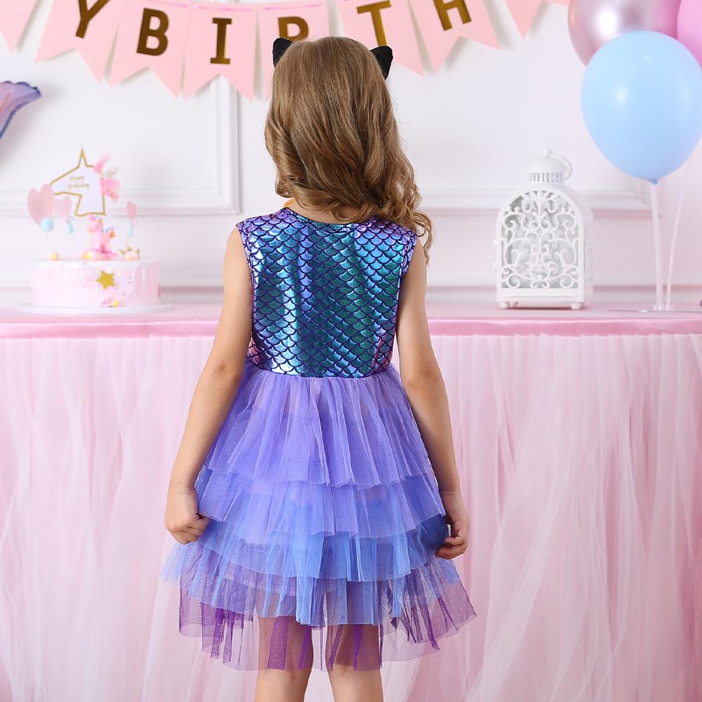 Robe de princesse pour spectacle pour petite fille et adolescente, style tutu pour bal d'école, anniversaire et fête, vêtement décontracté pour enfant