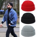 Chapeaux tricotés pour femmes et hommes, bonnet d'hiver rétro sans bords, Baggy, casquette Melon, manchette Docker, bonnet de pêcheur pour hommes
