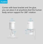 100% Aqara Human Body Sensor ZigBee Movement Motion Security Wireless Connection Light Intensity Gateway 2 Mi home APP