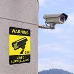 4 Pcs Warning Stickers Surveillance Security Camera Alarm Sticker Warning Decal Signs, Waterproof Frosted Texture Warning Tape