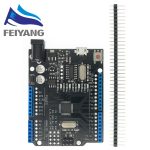Carte de développement UNO R3 CH340 CH340G pour Arduino, avec tête à broche droite avec câble