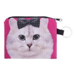 Porte-monnaie en cuir PU pour femmes, mignon, Animal imprimé, portefeuille pour filles, pochette pour monnaie, Mini sac d'argent