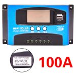 30/40/50/60/100A MPPT Solar Charge Controller Dual USB LCD Display 12V 24V Auto Solar Cell Panel Charger Regulator With Load