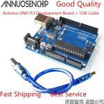 Carte de développement UNO R3, boîte officielle + puce MEGA328P pour Arduino + câble USB, 1 pièces, en STOCK
