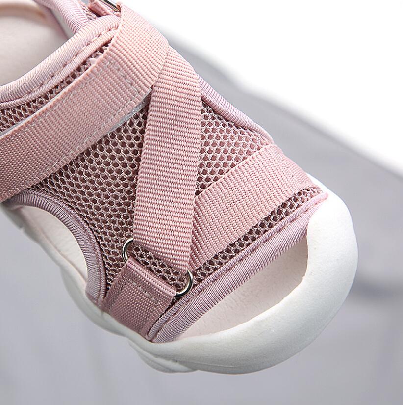 Sandales d'été en maille pour enfants, chaussures de plage noires pour bébés filles et garçons, mode Sport, 2021