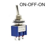 2PCS 6mm Switches Miniature Toggle Switch Single Pole Double Throw Mini Waterproof Cap Smart Micro Switch Electronic Gadgets 6A