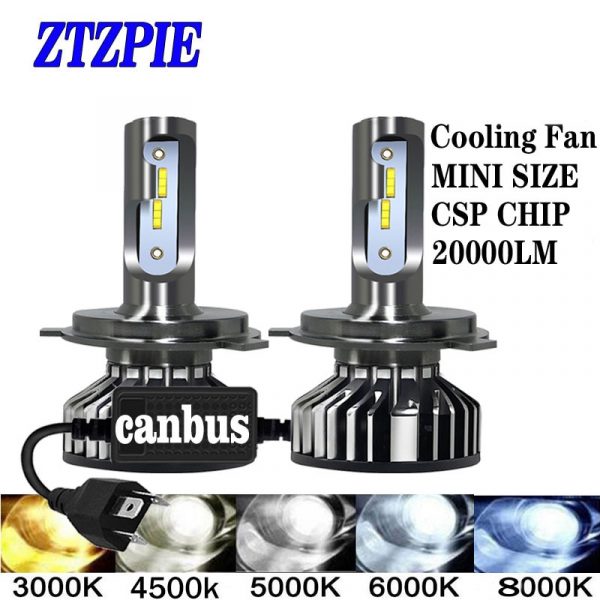 ZTZPIE 20000LM 4500K 6000K 8000K 3000K HB3 HB4 9005 9006 H3 H1 H8 H7 H4 H11 H9 9012 Turbo Canbus Led Car Headlight CSP CHIP 110W