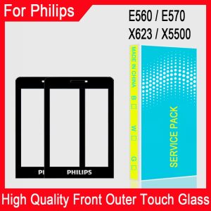 Écran tactile avant en verre pour Philips xenon, pour modèles E560, E570, E571, X623, X5500, X513