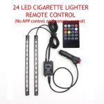 LED Car Foot Light Ambient Lamp With USB Wireless Remote Music Control Multiple Modes Automotive Interior Decorative Lights