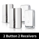 ZOGIN Wireless Doorbell Waterproof Self-powered Smart Door Bell Home No Battery Required Cordless Ring Dong Chime timbre calling