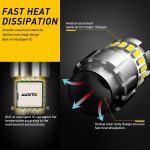 2x 1200LM Canbus P21W 1156 BA15S LED Bulb For Skoda Superb Octavia 2 FL 2010 2011 2012 2013 LED Daytime Running Light DRL Lamp
