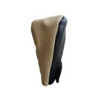 AUTO -Anti-slip Zipper Closure Car Gear Shift Knob Cover Black Auto parts Car stall anti-slip leather case Driving control cover