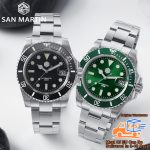 San Martin Diver Water Ghost Luxury Sapphire Crystal Men Automatic Mechanical Watches Ceramic Bezel 20Bar Luminous Date Window