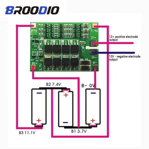 Panneau de protection de la batterie au lithium 18650, 3S 40A BMS 11,1 V 12,6 V avec version équilibrée pour moteur de perceuse, courant 40A